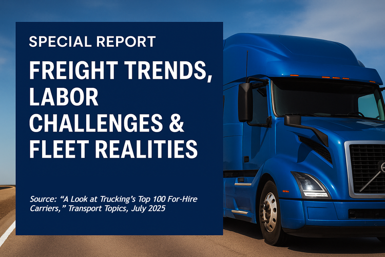 Fleetline Special Report: July 2025 A look at Trucking's Top 100 For-Hire Carriers